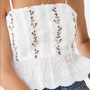 Forever 21 floral embroidered cami